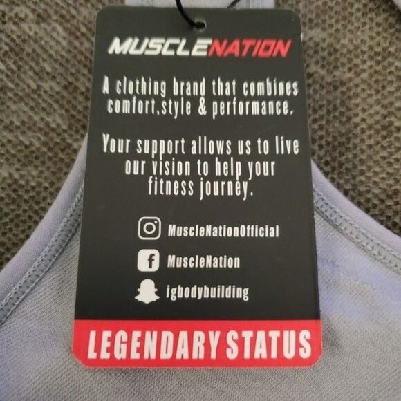 NWT Set of 2 Muscle Nation Sports Bra Both Size XS Grey Running Workout - Picture 5 of 6